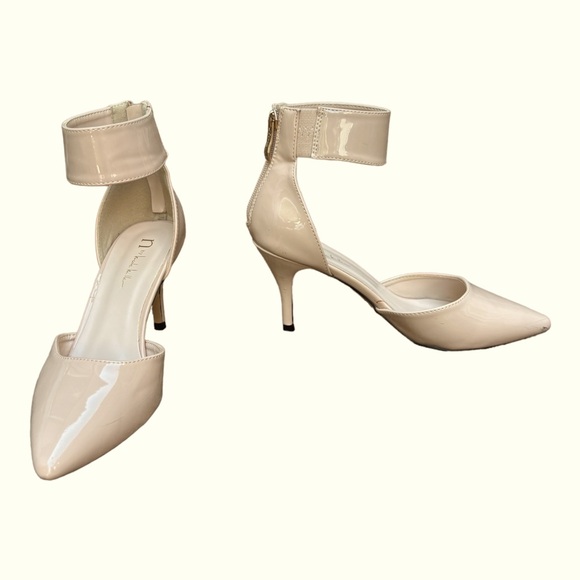 N by Nicole Miller Women’s 8 NM Carty Beige Stiletto Heels with Ankle Strap - Picture 2 of 11